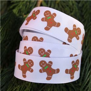 Christmas Ribbon - Gingerbread Men Dancing